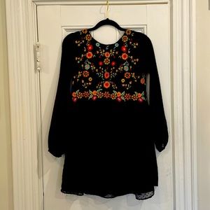 Sweet Zara babydoll dress with embroidered top